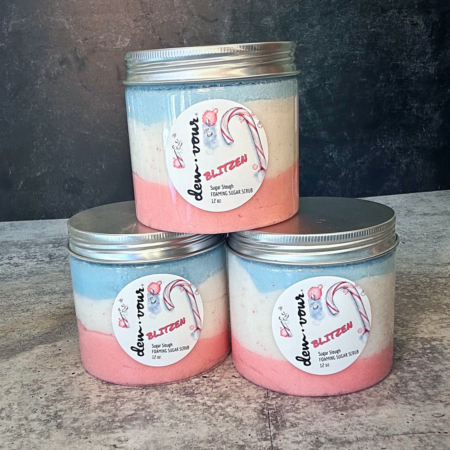 Blitzen Foaming Sugar Scrub | Pain Relieving  | Peppermint | Blood Circulation | Cellulite Treatment | Stress Relief Menthol Relief | Headache Relief | Cleansing Scrub | Soap Scrub