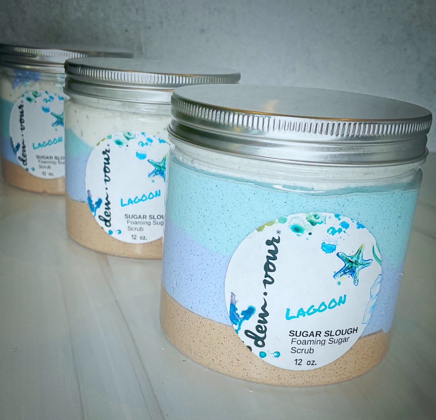 Lagoon Detoxifying Sugar Scrub | Foaming Scrub | 3 in 1 | SeaMoss | Seaweed | Dead Sea | Mineral Enriched