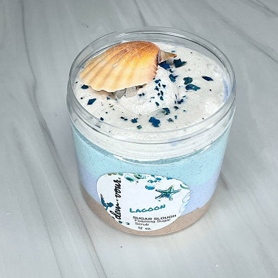 Lagoon Detoxifying Sugar Scrub | Foaming Scrub | 3 in 1 | SeaMoss | Seaweed | Dead Sea | Mineral Enriched