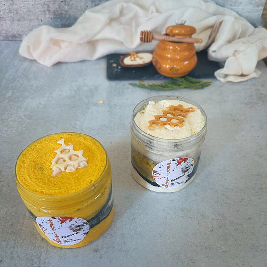 Colloidal Oat Eczema Scrub| Activated Charcoal and Chamomile Scrub | Oatmeal Scrub | Foaming Sugar Scrub | Porridge Scrub | Turmeric | Honey | Body Scrub