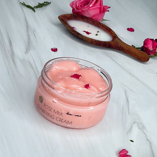 Rose Milk Clarifying Gel Cream | Hyaluronic Acid | Ceramides | Plumping + Glow + Soothe | Repairing | Acne